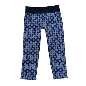 NEW NUX Fair and Square Amethyst Blue Cropped Leggings, Size LARGE